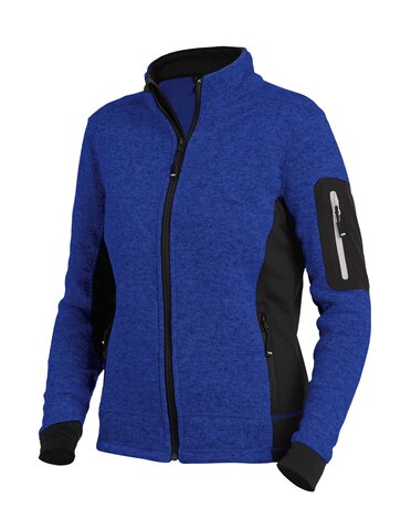 FHB® Strick-Fleece-Jacke Damen  MARIEKE royalblau-schwarz 3620