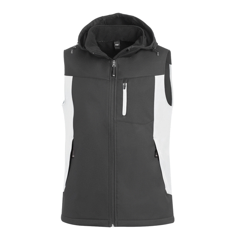 FHB® Softshell-Weste JUSTUS weiß/anthrazit