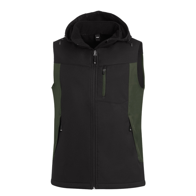 FHB® Softshell-Weste JUSTUS oliv/schwarz