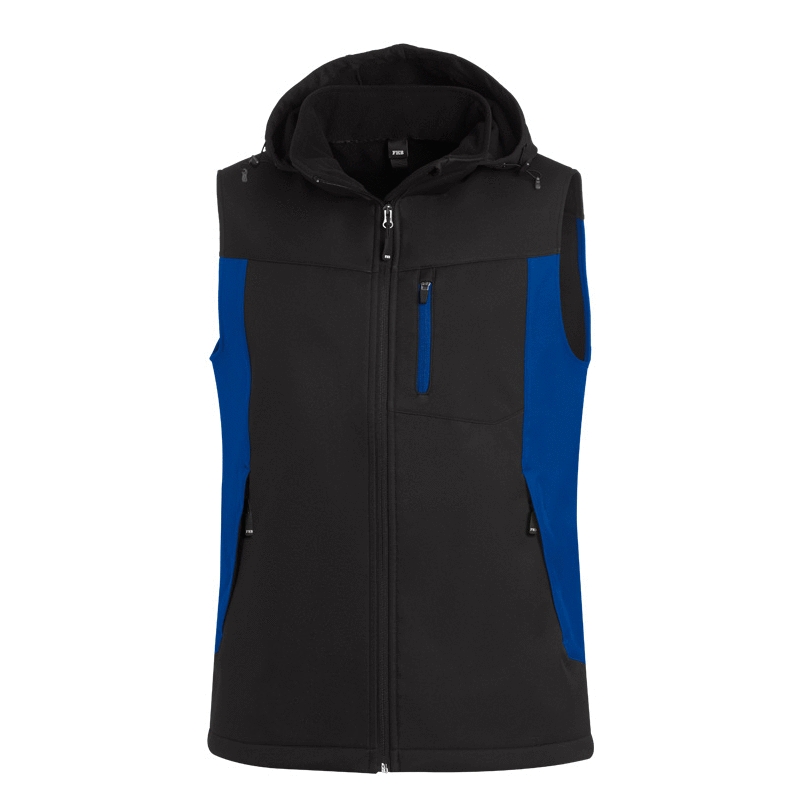 FHB® Softshell-Weste JUSTUS royalblau/schwarz