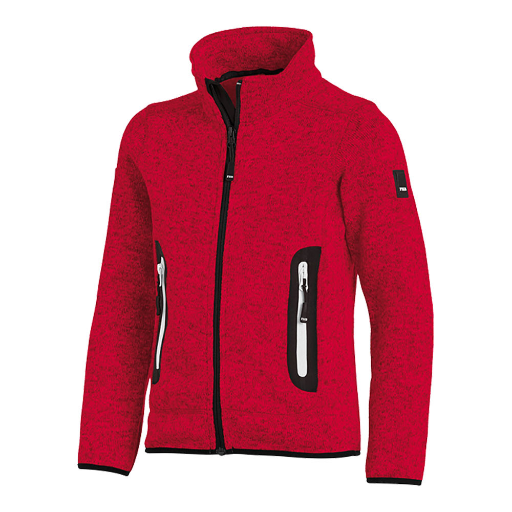 FHB® Strick-Fleece-Jacke Kinder  MATS rot 33