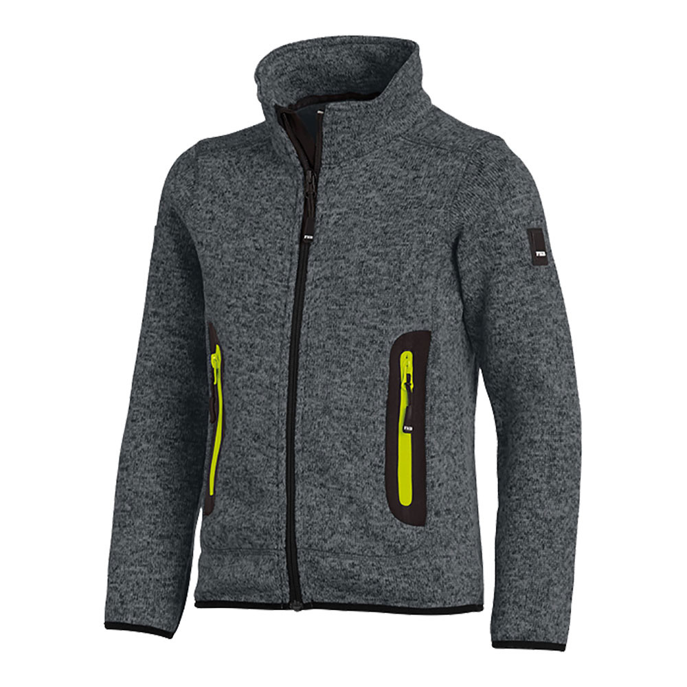 FHB® Strick-Fleece-Jacke Kinder  MATS anthrazit