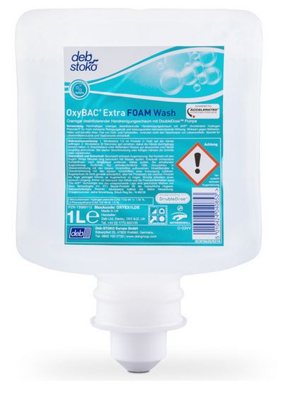Antimikrobieller Schaumhandreiniger OxyBac® FOAM Wash VE = 6x1 l Kartusche