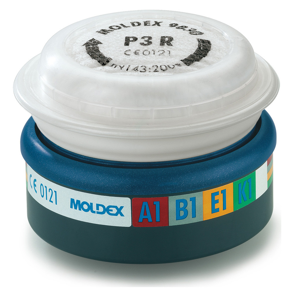 Kombifilter A1B1E1K1 P3 R, für Serie 7000 + 9000, EasyLock®, organische Gase, anorganische Gase, Saure Gase, Ammoniak und Partikel 