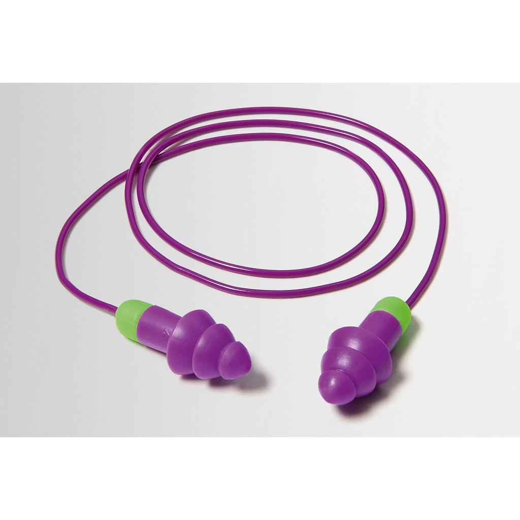 Wiederverwendbare Gehörschutzstöpsel mit Band Rockets Cord, ein Paar im PocketPak SNR 30 dB, 1VE - 50 Paar