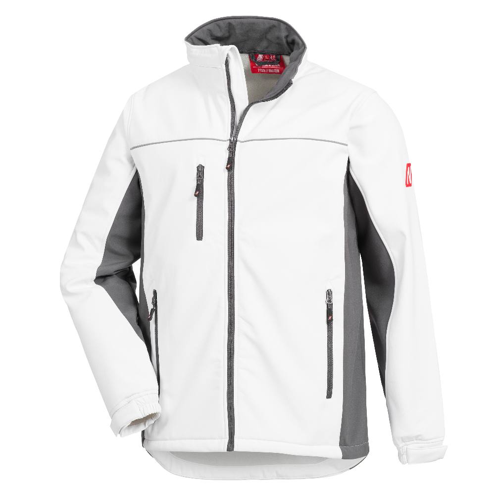 NITRAS® MOTION TEX LIGHT, Softshelljacke, weiß / grau