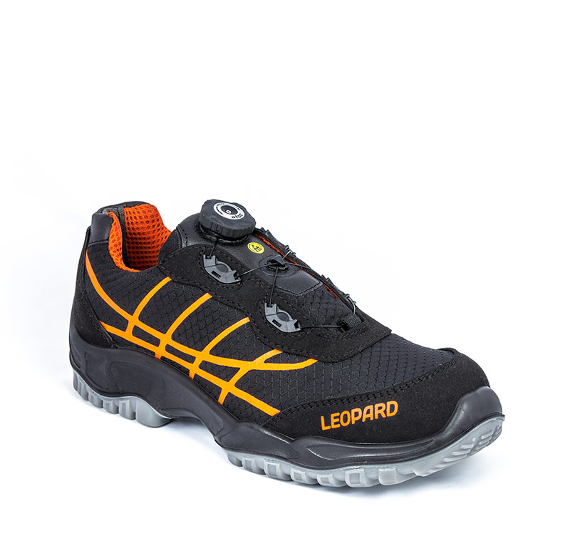 LEOPARD Halbschuh S1 New Generation ATOP ESD schwarz/orange