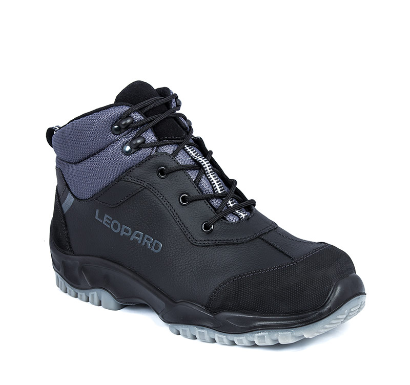 LEOPARD Knöchelschuh S3 schwarz/grau Weite 12