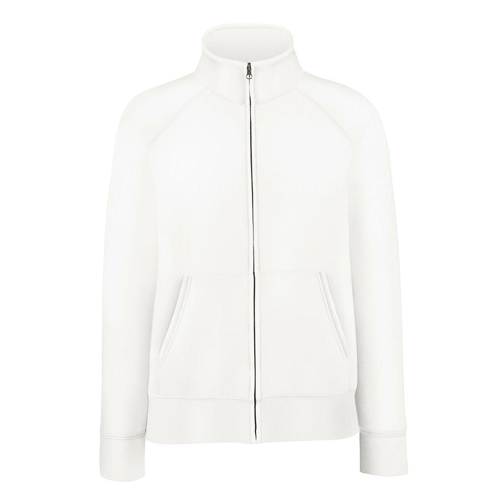  Premium Sweat Jacket Lady-Fit weiß