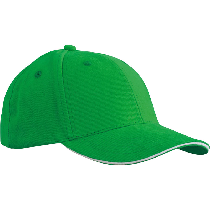  6 Panel Sandwich Cap fern green/white