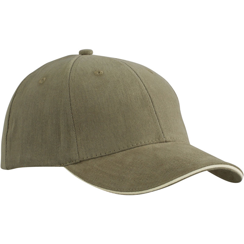  6 Panel Sandwich Cap oliv/beige