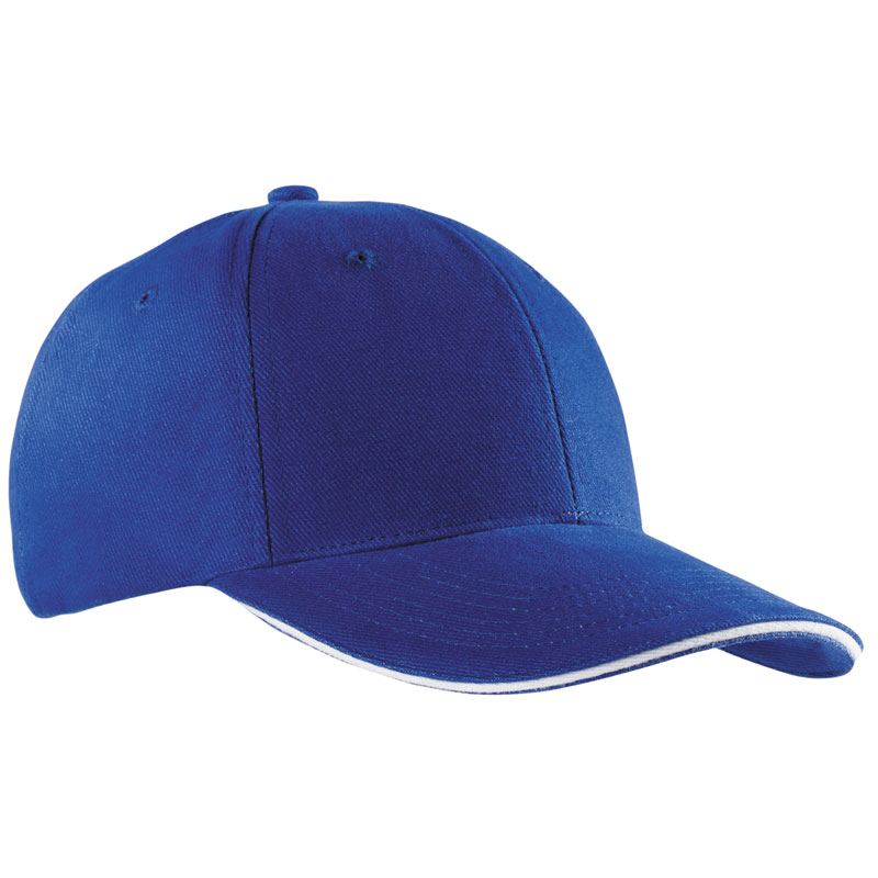  6 Panel Sandwich Cap royal/white