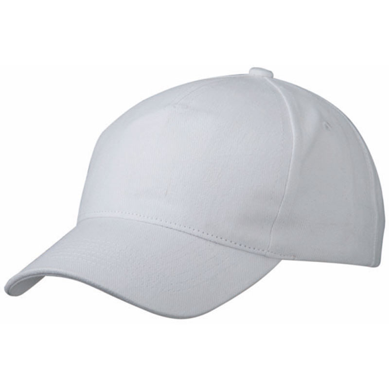  5 Panel Cap Heavy Cotton white