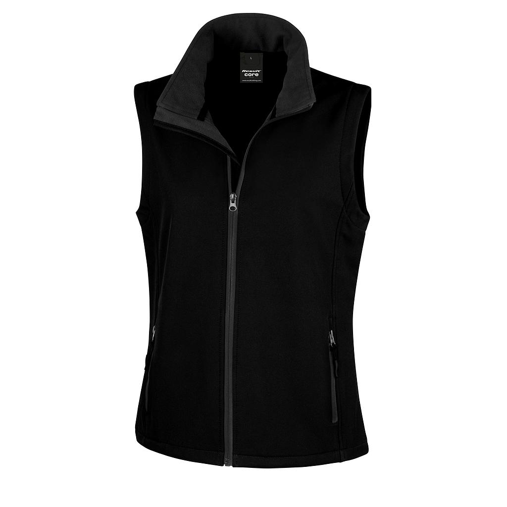  Womens Printable Softshell Bodywarmer black/black