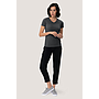 HAKRO Damen V-Shirt Mikralinar® anthrazit