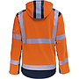 (neu) Warnschutz Kontrast Softshelljacke leuchtorange/marine