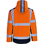 Warnschutz Kontrast Winter-Softshelljacke leuchtorange/marine mit Innenjacke