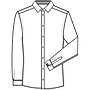 Greiff Herren-Hemd, 1/1-Arm, Regular Fit, Modern 37.5, weiß/kontrast grau