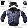 Pilotjacke 4 in 1 marine