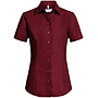 Damen Bluse Kurzarm BASIC Regular Fit bordeaux 