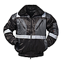 NORWAY® Pilotjacke 4-in-1"Kirkenes" mit Reflexstreifen schwarz/grau