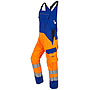 Latzhose 2382 Multiseven einlagig leuchtorange/kornblau