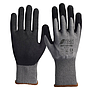 NITRAS® 6835 // CUT F PRO, Schnittschutzhandschuhe, grau, Nitrilschaum, teilbeschichtet auf Innenhand und Fingerkuppen, schwarz, EN 388