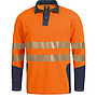 POLO-SHIRT 4KA LANGARM Störlichtbogen Kl. 1 fluoreszierendorange/navy 