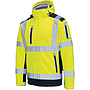 Vizwell Warnschutz Kontrast Winter-Softshelljacke leuchtgelb/marine mit Innenjacke