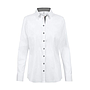 Greiff Damen-Bluse, 1/1-Arm, Regular Fit, Modern 37.5, weiß/kontrast grau